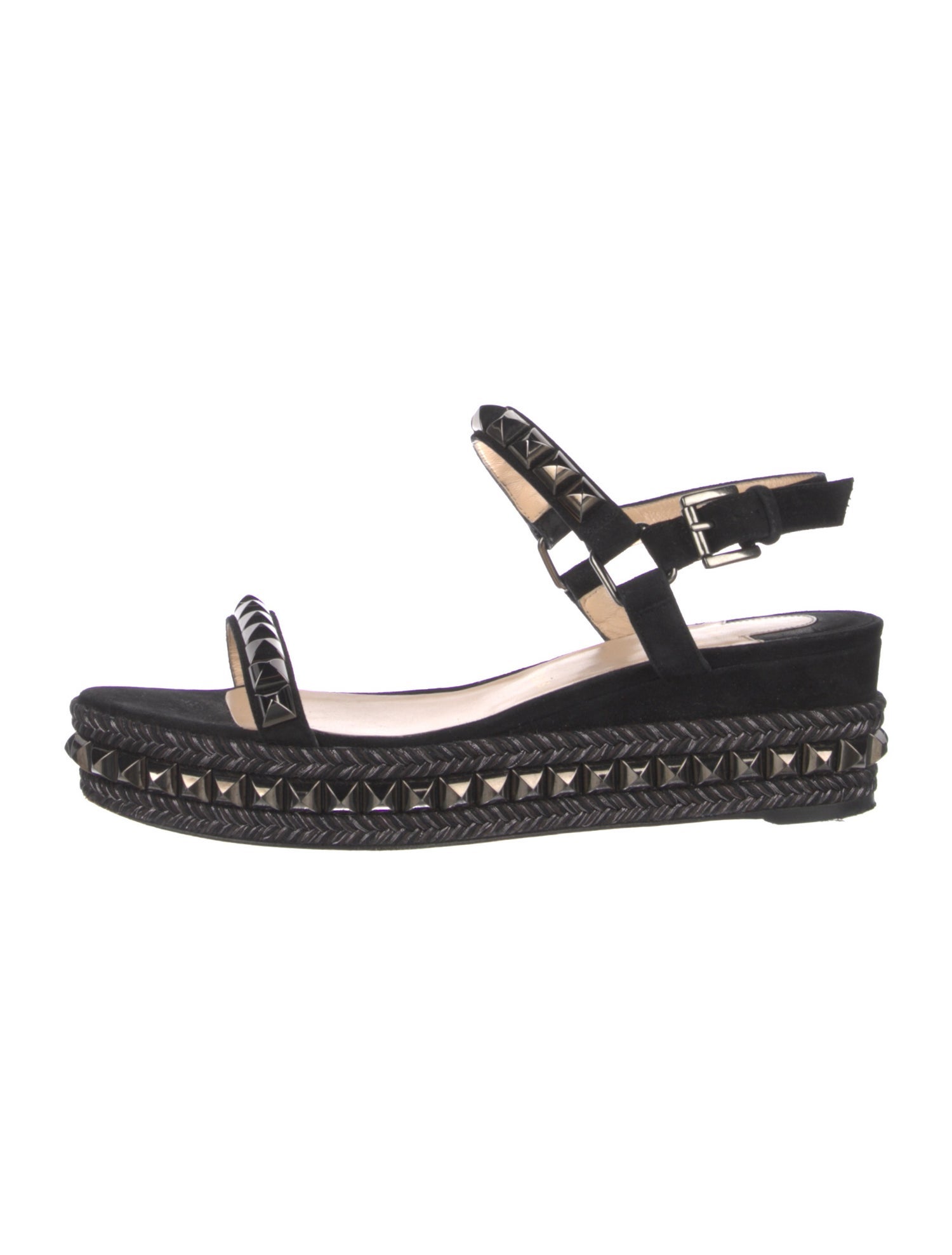 Christian Louboutin Suede Studded Accents Espadrilles