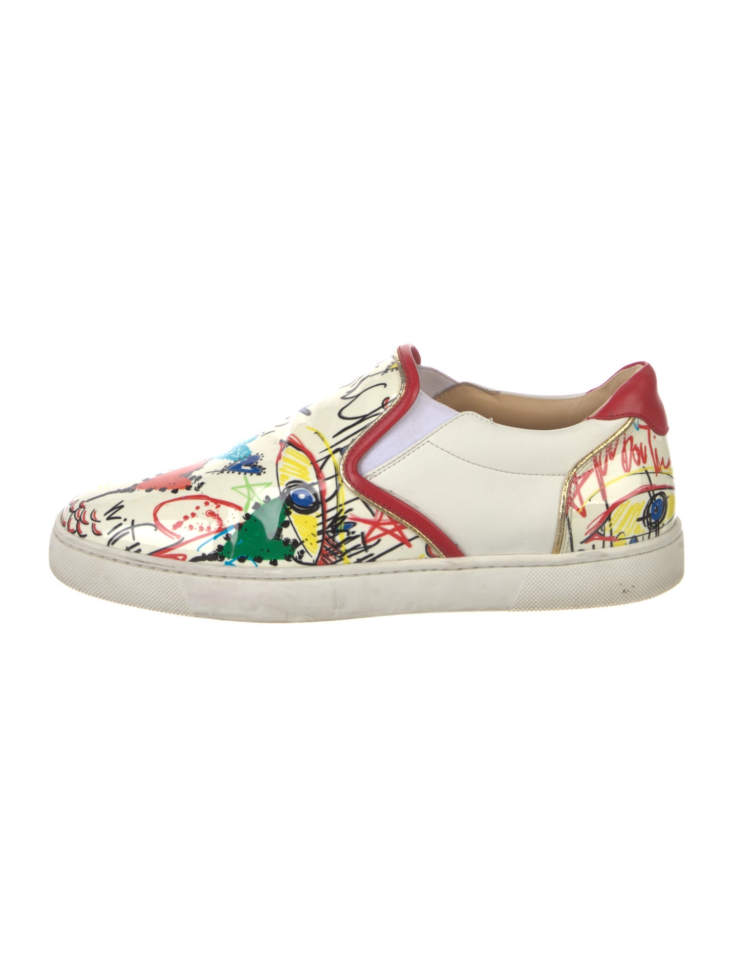 Christian Louboutin Patent Leather Printed Sneakers