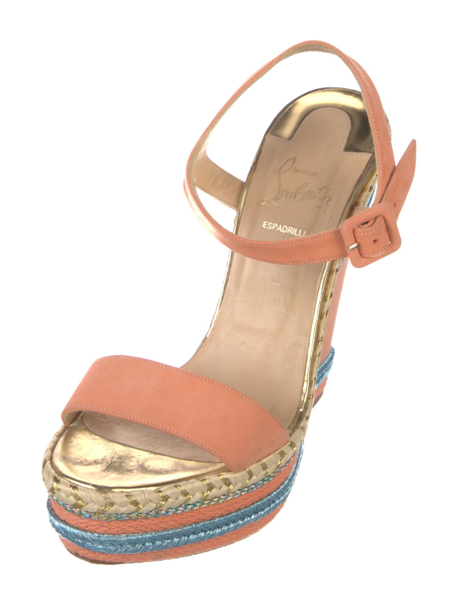 Christian Louboutin Leather Braided Accents Espadrilles