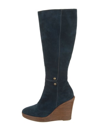 Christian Louboutin Suede Colorblock Pattern Boots