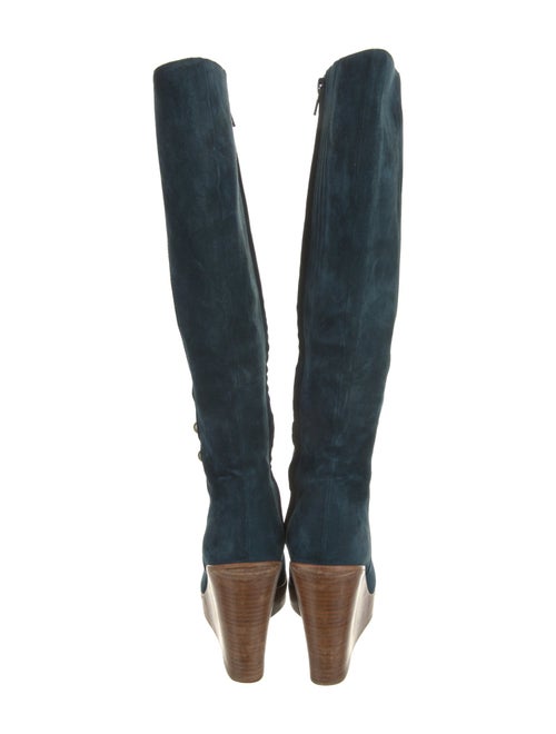 Christian Louboutin Suede Colorblock Pattern Boots