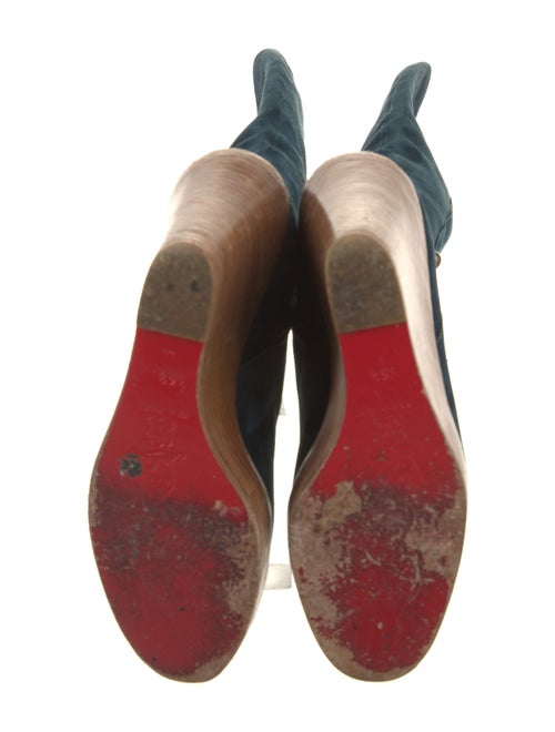 Christian Louboutin Suede Colorblock Pattern Boots