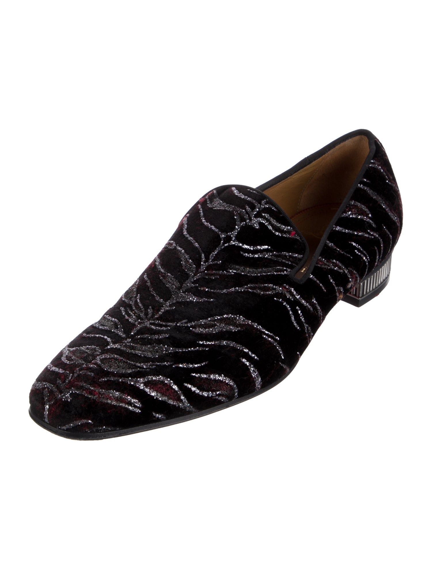 Christian Louboutin Velvet Printed Loafers