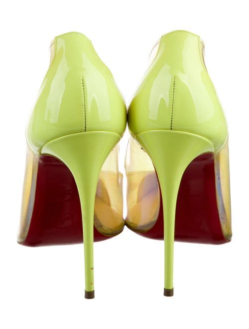 Christian Louboutin Patent Leather Colorblock Pattern Pumps