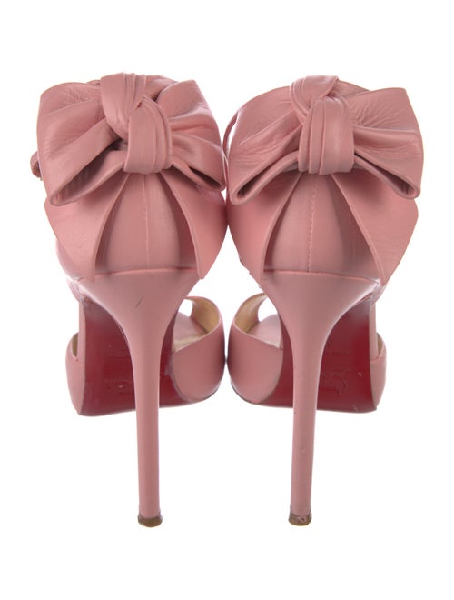 Christian Louboutin Leather Bow Accents D'Orsay Pumps