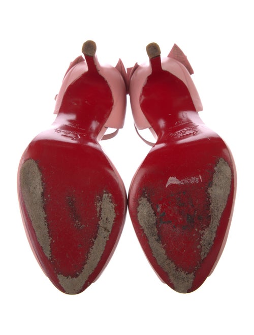 Christian Louboutin Leather Bow Accents D'Orsay Pumps