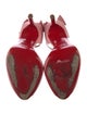 Christian Louboutin Leather Bow Accents D'Orsay Pumps