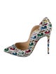 Christian Louboutin Patent Leather Printed Slingback Pumps
