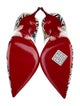 Christian Louboutin Patent Leather Printed Slingback Pumps