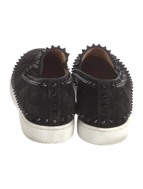 Christian Louboutin Spike Accents Suede Loafers