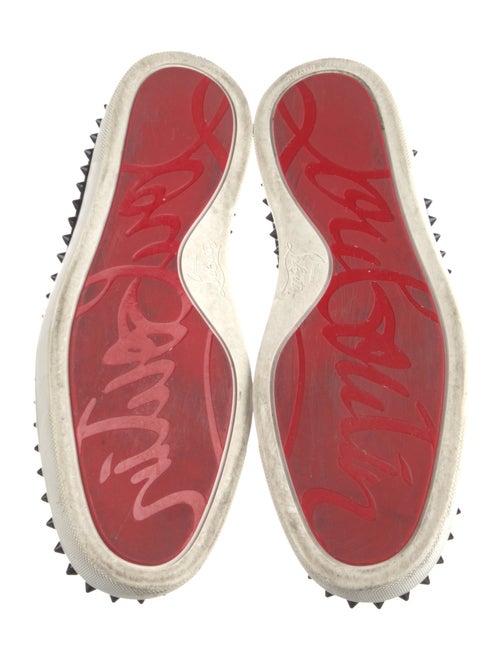 Christian Louboutin Spike Accents Suede Loafers
