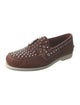 Christian Louboutin King Boat Flat Vachette Spike Accents Boat Shoes