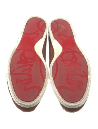 Christian Louboutin King Boat Flat Vachette Spike Accents Boat Shoes