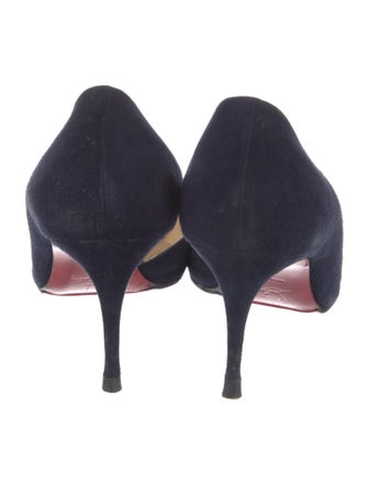 Christian Louboutin Spike Accents Suede D'Orsay Pumps