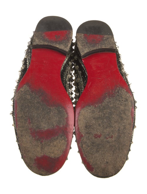 Christian Louboutin Spike Accents Suede Loafers