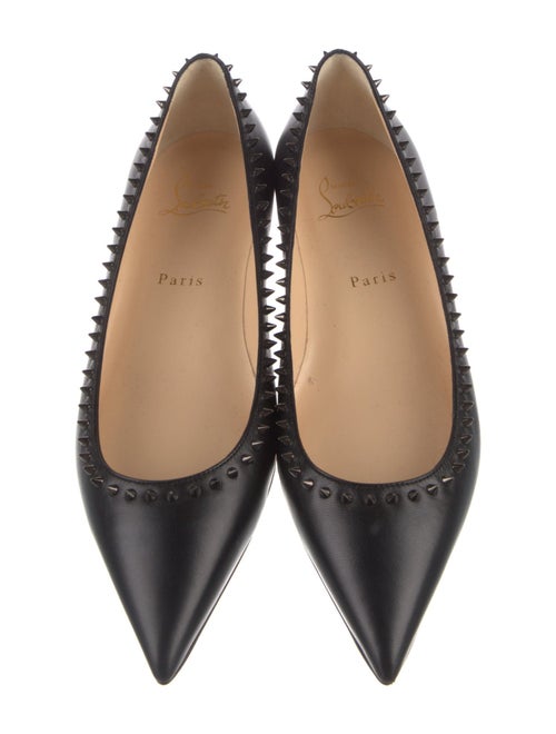 Christian Louboutin Spike Accents Leather Ballet Flats