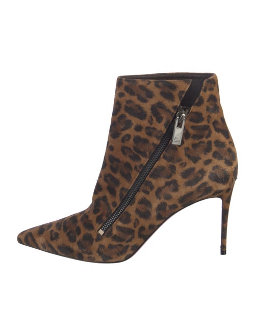 Christian Louboutin Suede Animal Print Boots