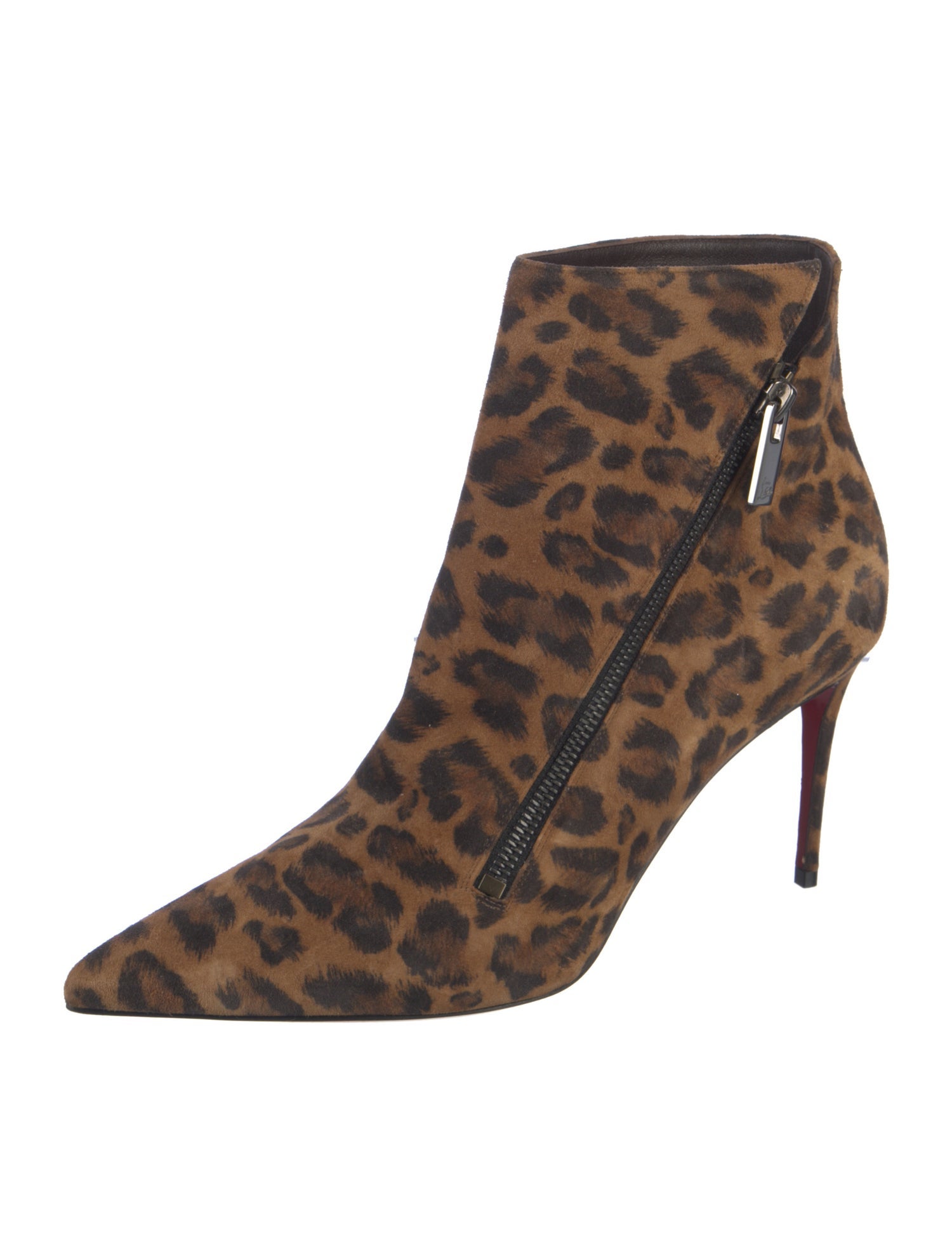 Christian Louboutin Suede Animal Print Boots