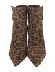 Christian Louboutin Suede Animal Print Boots