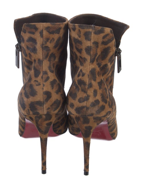 Christian Louboutin Suede Animal Print Boots