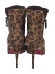 Christian Louboutin Suede Animal Print Boots