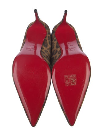 Christian Louboutin Suede Animal Print Boots