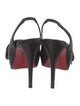 Christian Louboutin Satin Bow Accents Slingback Pumps