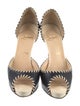 Christian Louboutin Leather Whipstitch Trim D'Orsay Pumps
