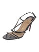 Christian Louboutin Spike Accents Leather Slingback Sandals