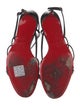 Christian Louboutin Spike Accents Leather Slingback Sandals