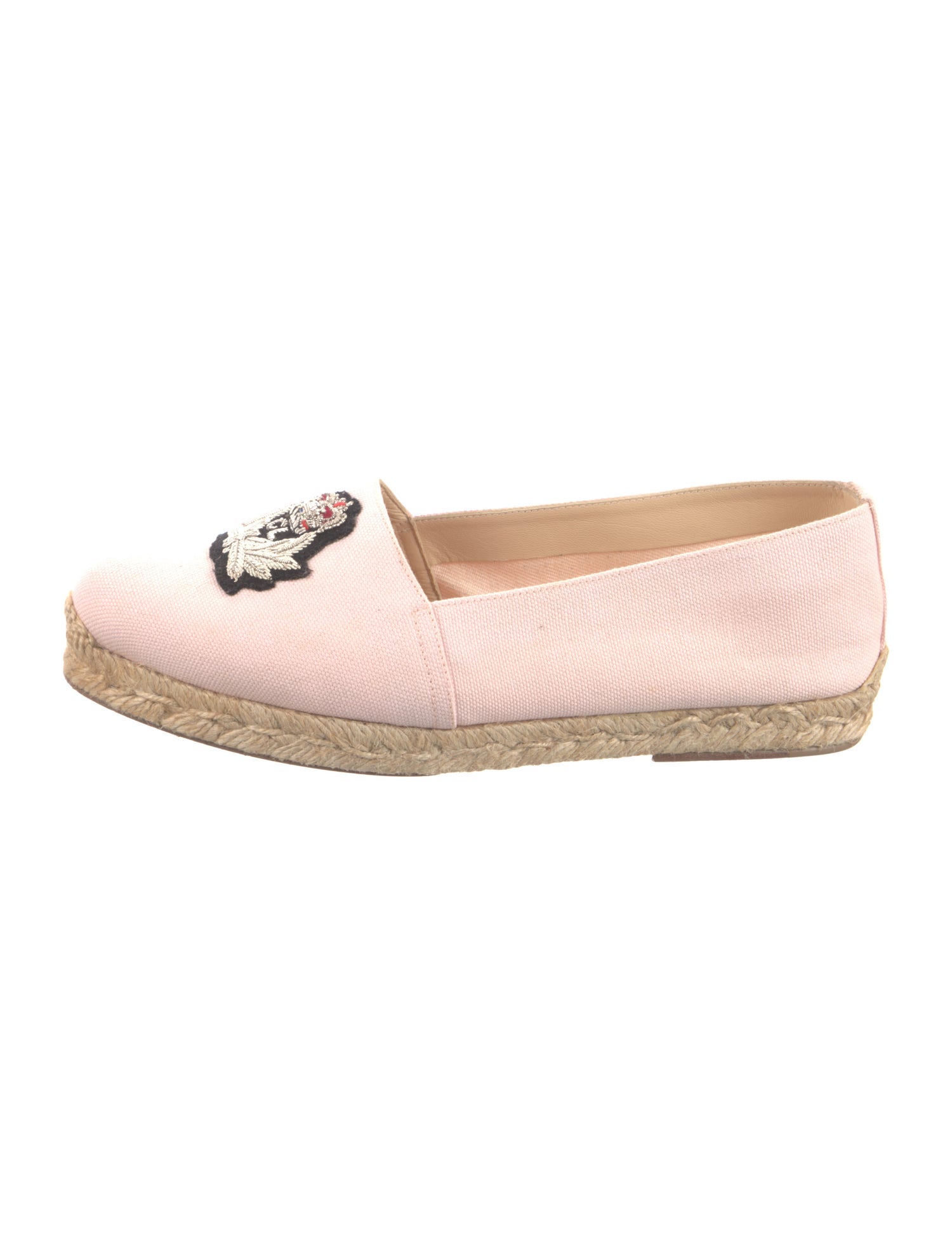Christian Louboutin Canvas Embroidered Accent Espadrilles