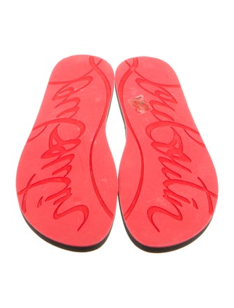 Christian Louboutin Rubber Studded Accents Flip Flops
