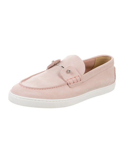 Christian Louboutin Suede Whipstitch Trim Loafer Sneakers