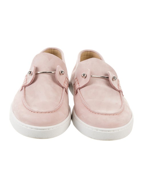 Christian Louboutin Suede Whipstitch Trim Loafer Sneakers