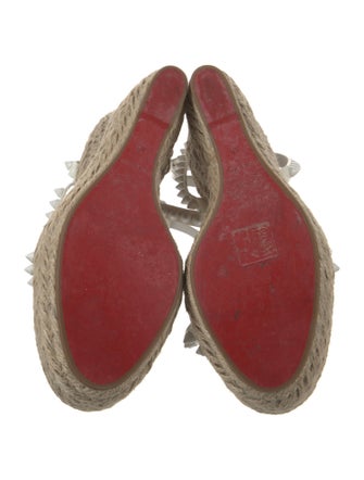 Christian Louboutin Spike Accents Leather Espadrilles