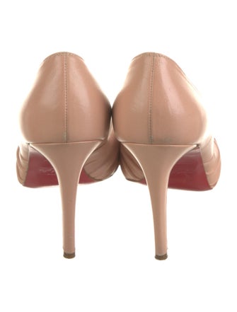 Christian Louboutin Leather Pleated Accents Pumps