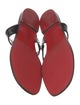 Christian Louboutin Patent Leather Fur Trim Slides