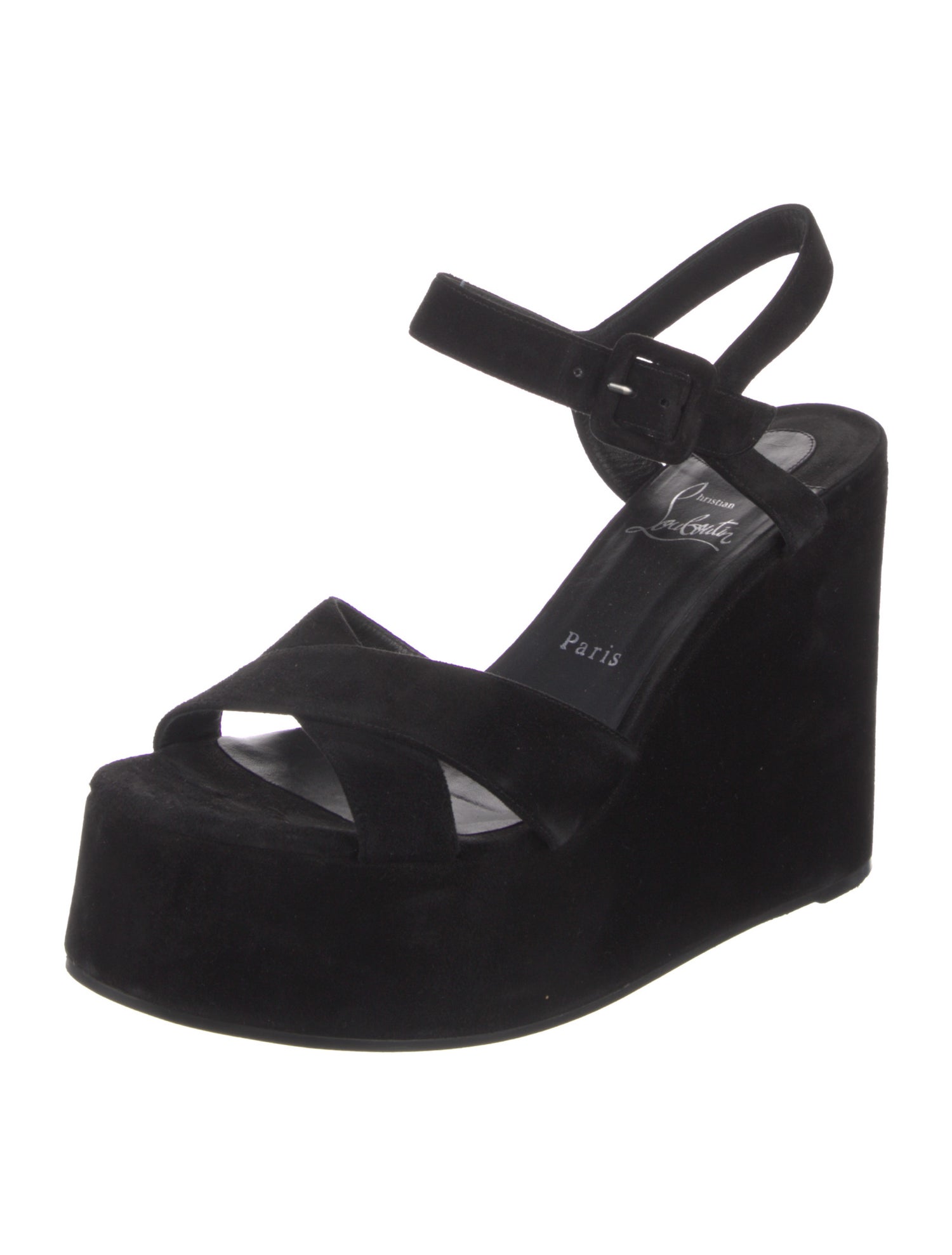 Christian Louboutin Suede Slingback Sandals