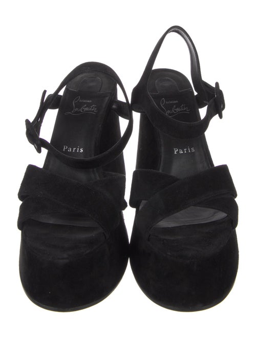 Christian Louboutin Suede Slingback Sandals