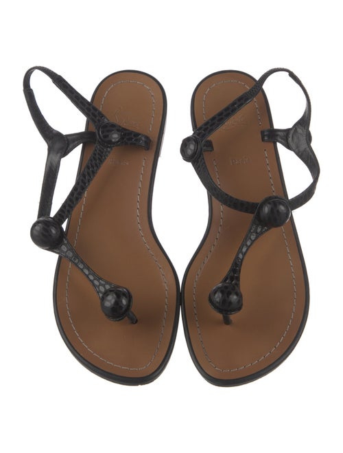 Christian Louboutin Leather T-Strap Sandals