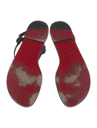 Christian Louboutin Leather T-Strap Sandals
