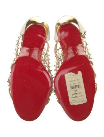 Christian Louboutin Spike Accents Leather Sandals