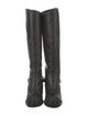 Christian Louboutin Spike Accents Leather Riding Boots