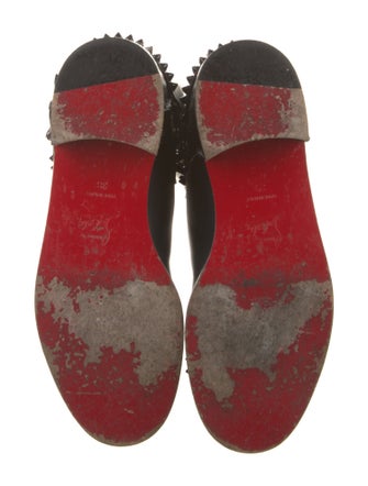 Christian Louboutin Spike Accents Leather Riding Boots
