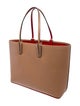 Christian Louboutin Leather Calfskin Empire Spikes Small East West Cabata Tote Nude