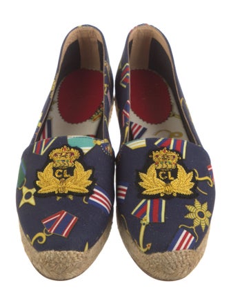 Christian Louboutin Canvas Printed Espadrilles