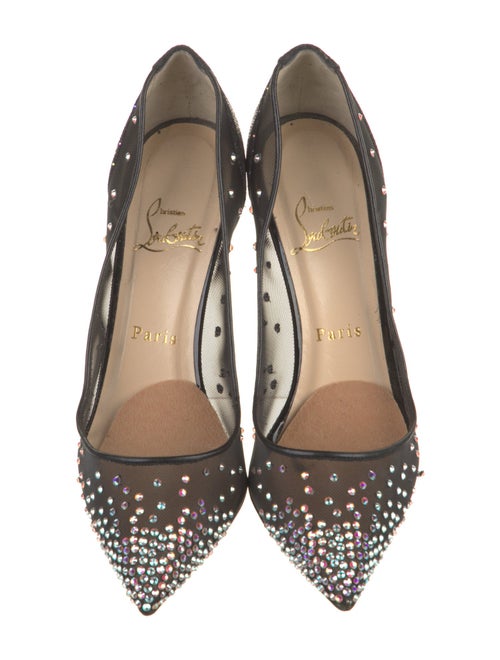 Christian Louboutin Mesh Colorblock Pattern Pumps