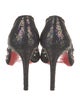 Christian Louboutin Mesh Colorblock Pattern Pumps