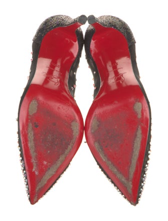Christian Louboutin Mesh Colorblock Pattern Pumps