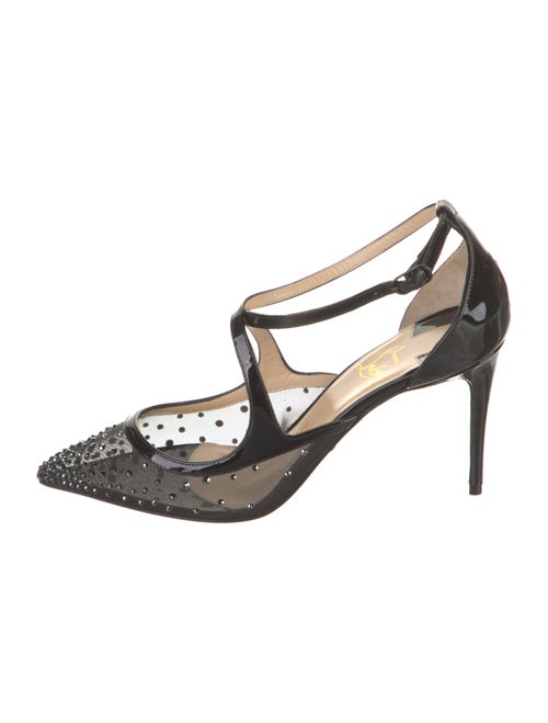 Christian Louboutin Twistissima Strass Mesh T-Strap Pumps